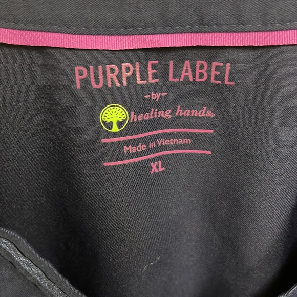 Healing Hands blue scrub top, size XL - Picture 2 of 3